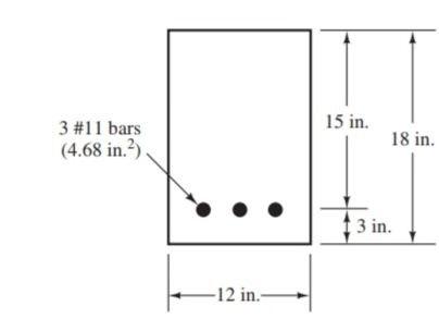 Solved Determine the ACI design moment capacity, φMn, of the | Chegg.com