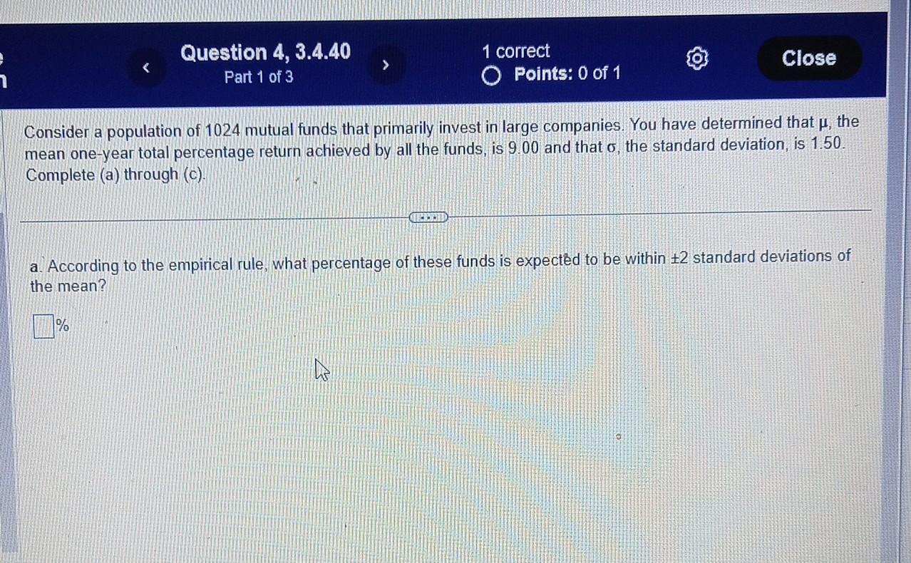 Solved Consider a population of 1024 mutual funds that | Chegg.com