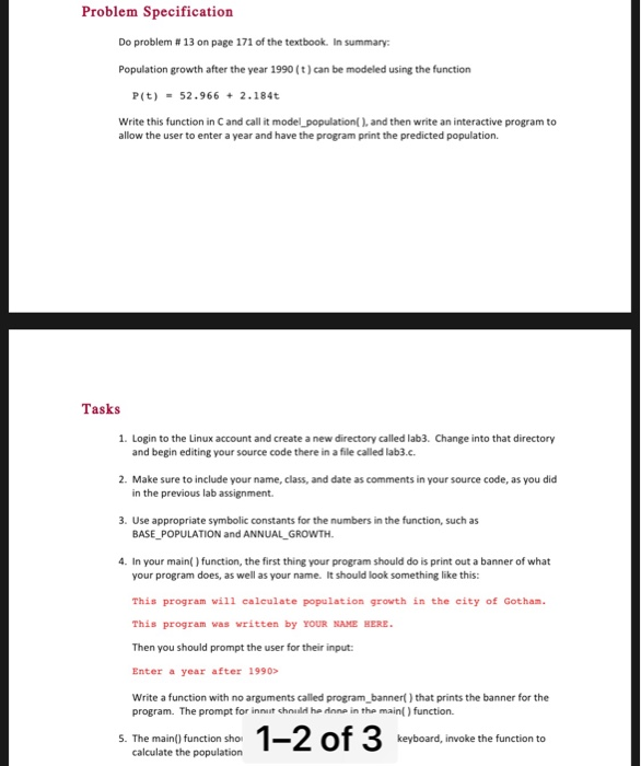 Solved Problem Specification Do problem #13 on page 171 of | Chegg.com