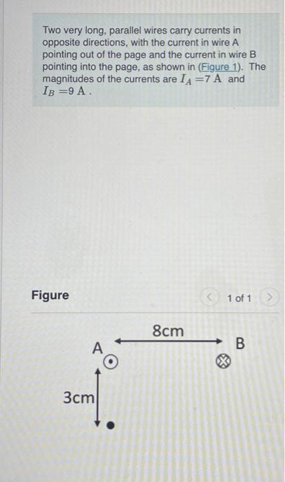 Solved Two very long, parallel wires carry currents in | Chegg.com