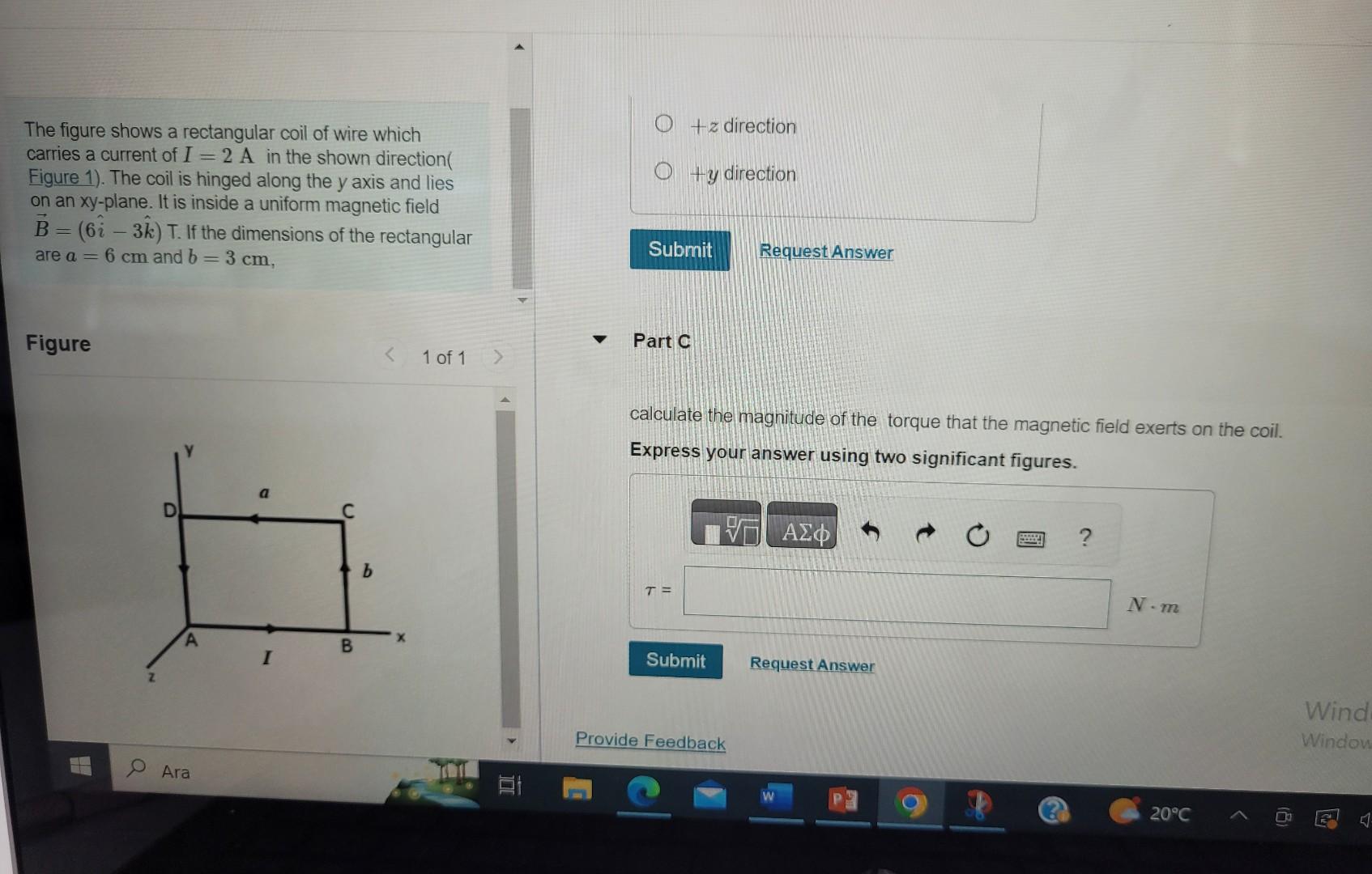 Solved The figure shows a rectangular coil of wire which | Chegg.com