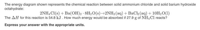 Solved The energy diagram shown represents the chemical | Chegg.com ...