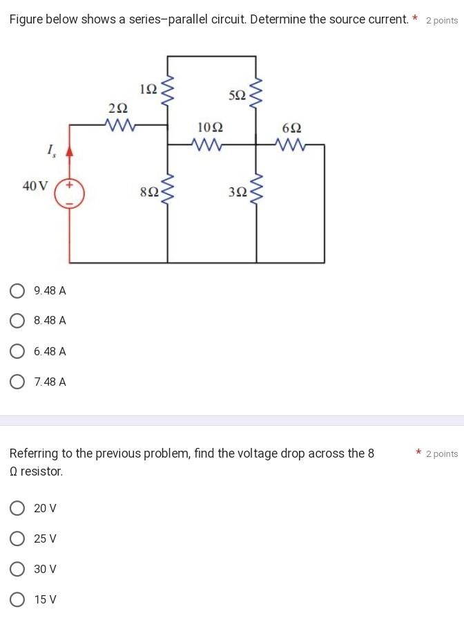 Solved Figure Below Shows A Series-parallel Circuit. | Chegg.com