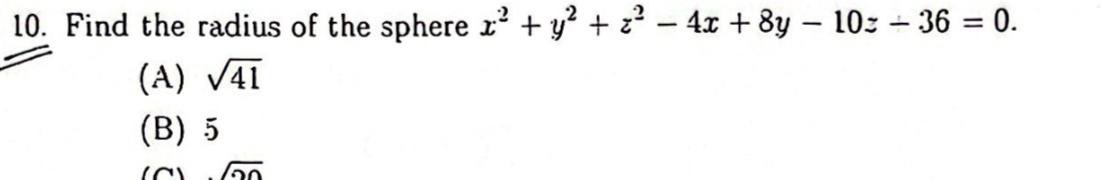 Solved Find the radius of the sphere | Chegg.com