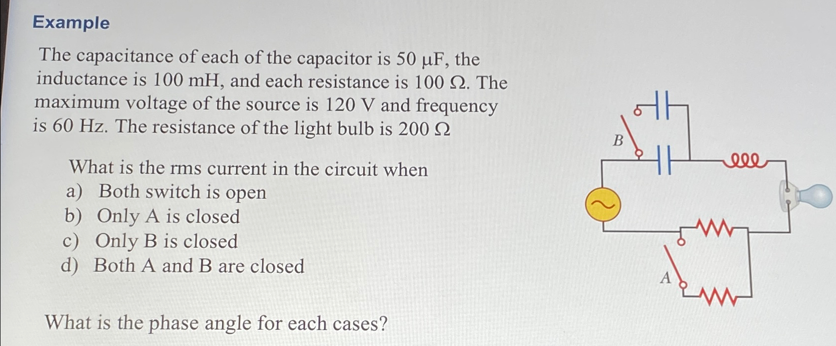 Solved ExampleThe capacitance of each of the capacitor is | Chegg.com