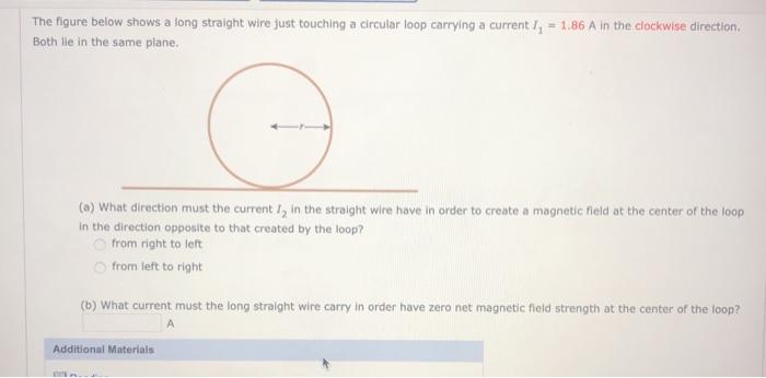 Solved The figure below shows a long straight wire just | Chegg.com