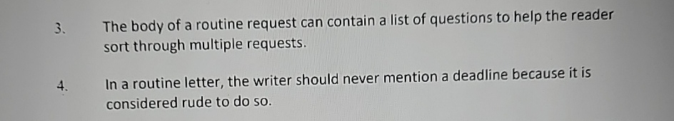 Solved The body of a routine request can contain a list of | Chegg.com