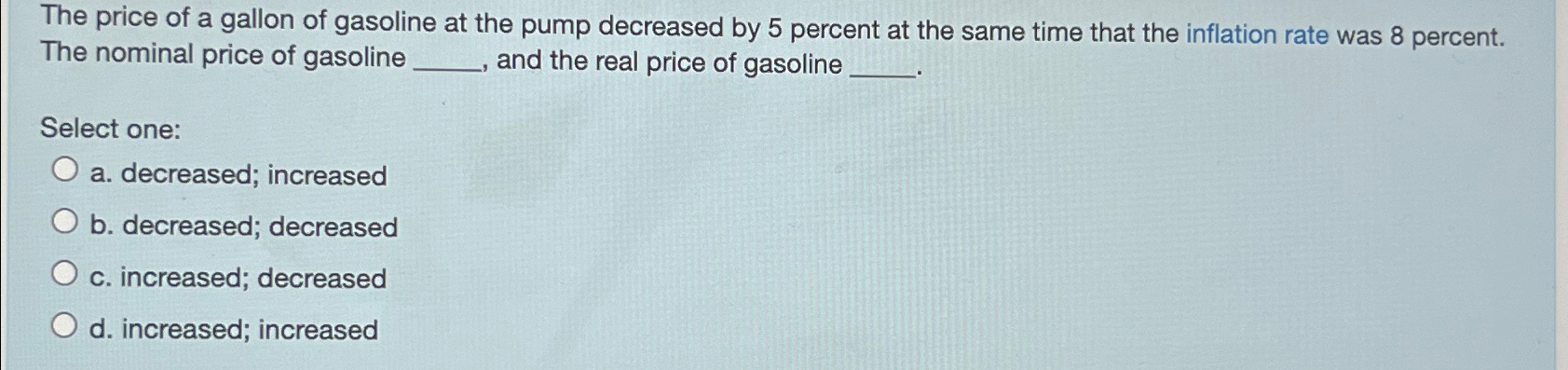 Solved The price of a gallon of gasoline at the pump | Chegg.com