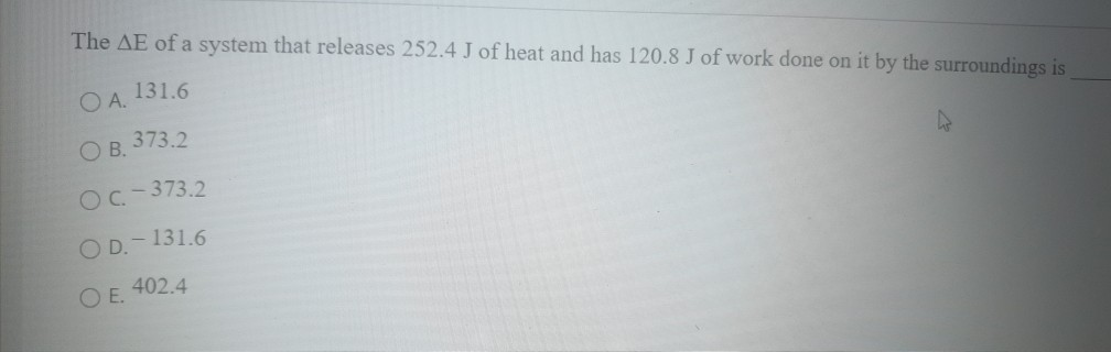 Solved The Ae Of A System That Releases 252 4 J Of Heat A Chegg Com
