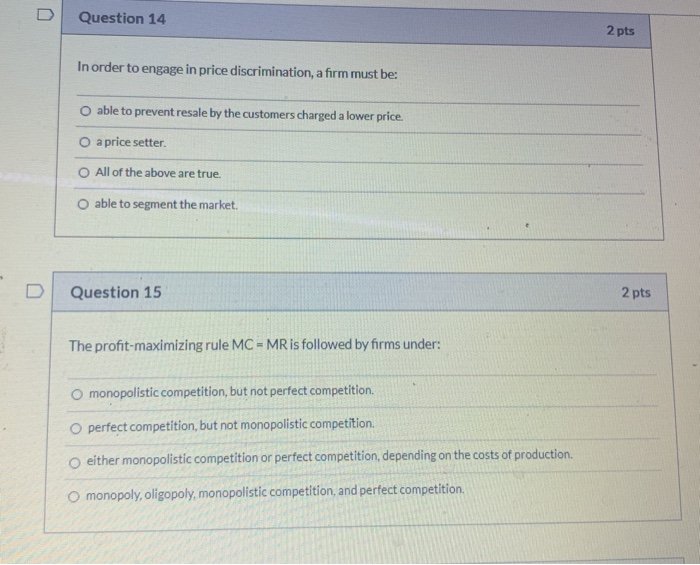 Solved D Question 12 2 pts Which of the following statements | Chegg.com