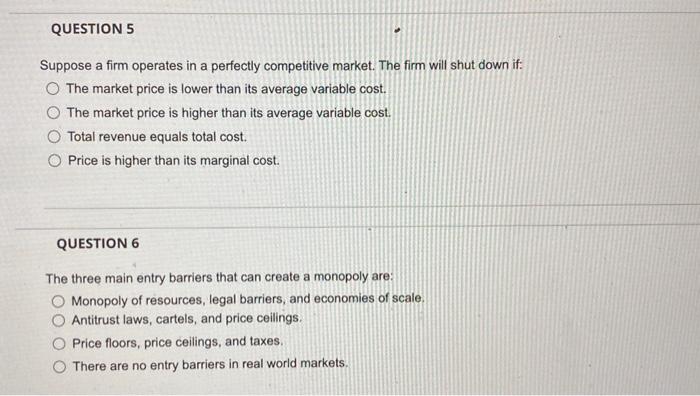 Solved Suppose a firm operates in a perfectly competitive | Chegg.com