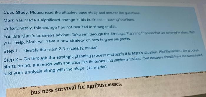 Solved Case Study. Please read the attached case study and | Chegg.com