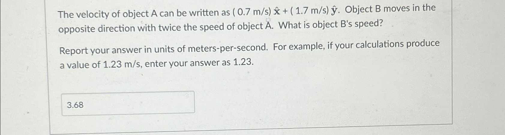 Solved The velocity of object A can be written as | Chegg.com