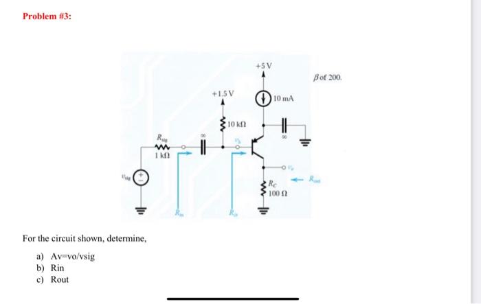 Solved Problem \#1: For The Circuit Shown, Determine, A) | Chegg.com ...