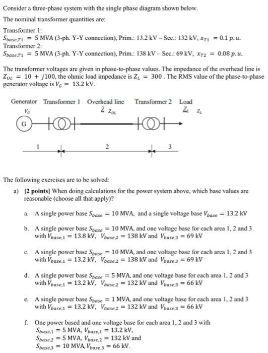 Solved Consider a three-phase system with the single phase | Chegg.com