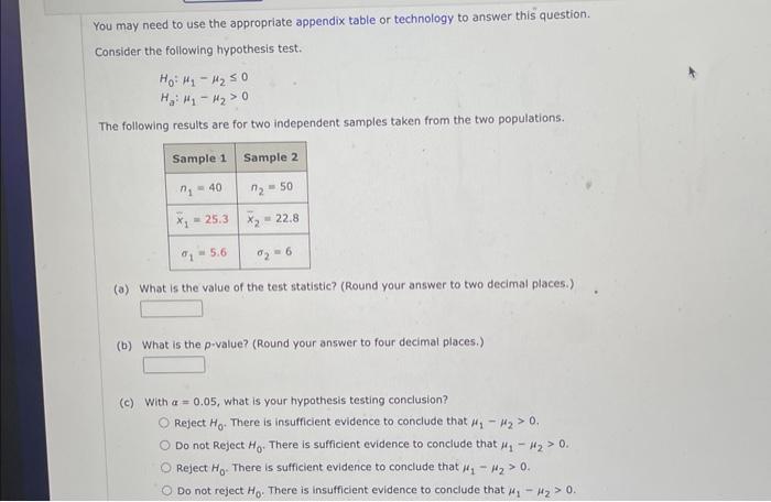 Solved You may need to use the appropriate appendix table or | Chegg.com