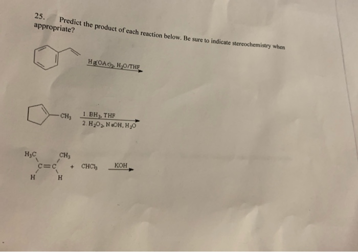 Solved Predict the product of each reaction below. Be sure | Chegg.com