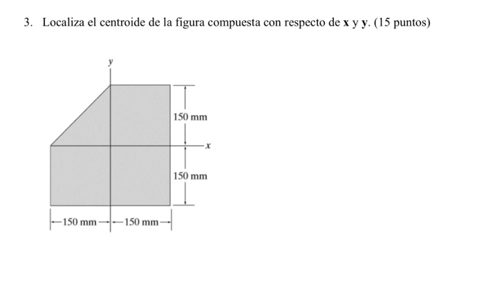 Solved 3. Localiza el centroide de la figura compuesta con | Chegg.com