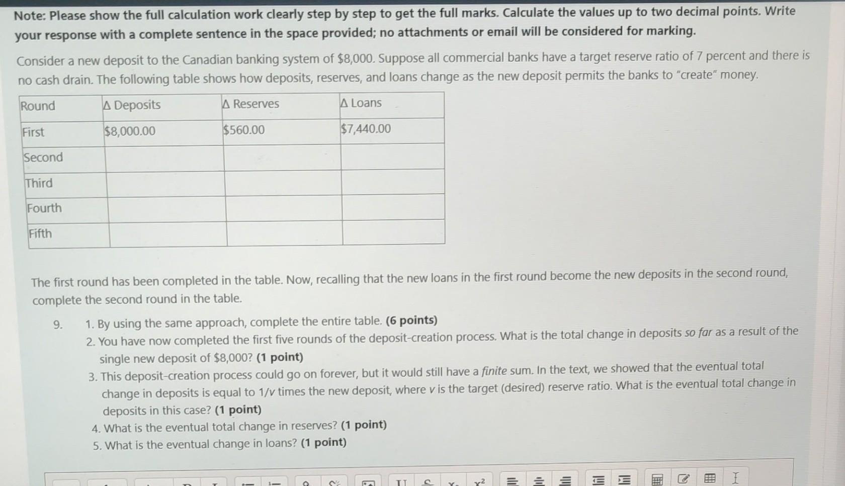 Solved Note: Please show the full calculation work clearly | Chegg.com