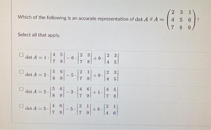 Solved Which of the following is an accurate representation | Chegg.com