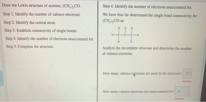 lewis structure for (ch3)2co