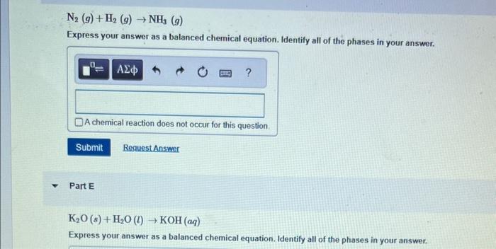 \[
\mathrm{N}_{2}(g)+\mathrm{H}_{2}(g) \rightarrow \mathrm{NH}_{3}(g)
\]
Express your answer as a balanced chemical equation.