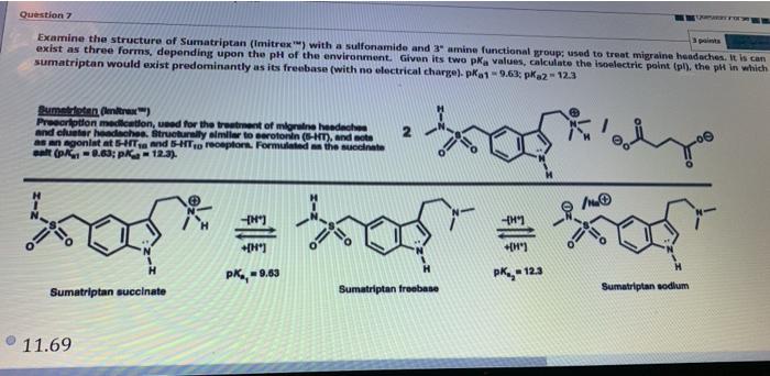 Solved Question ? Examine the structure of Sumatriptan | Chegg.com
