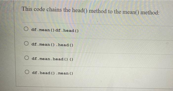 Solved The Pandas module provides methods for O data | Chegg.com