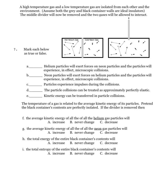 Solved A high temperature gas and a low temperature gas are | Chegg.com