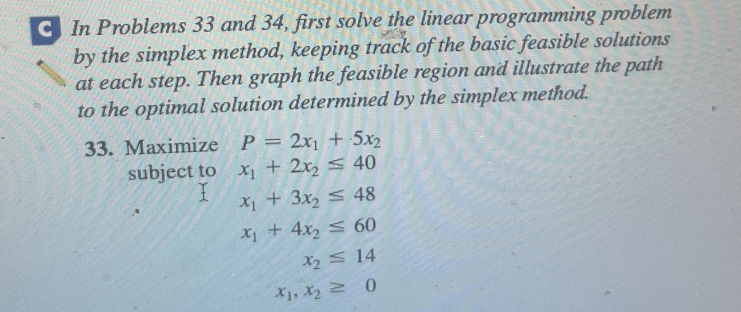 Solved C In Problems 33 ﻿and 34, ﻿first solve the linear | Chegg.com
