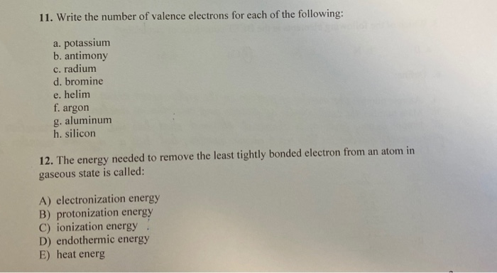 antimony number of valence electrons