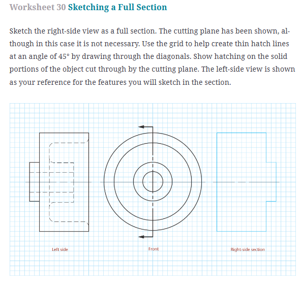 Solved Worksheet 30 ﻿Sketching a Full Section Sketch the | Chegg.com