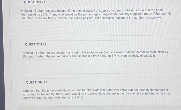 Solved Holding all other factors constant, if the price | Chegg.com
