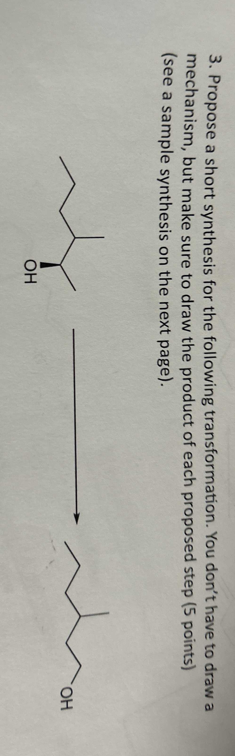 Solved Propose a short synthesis for the following | Chegg.com