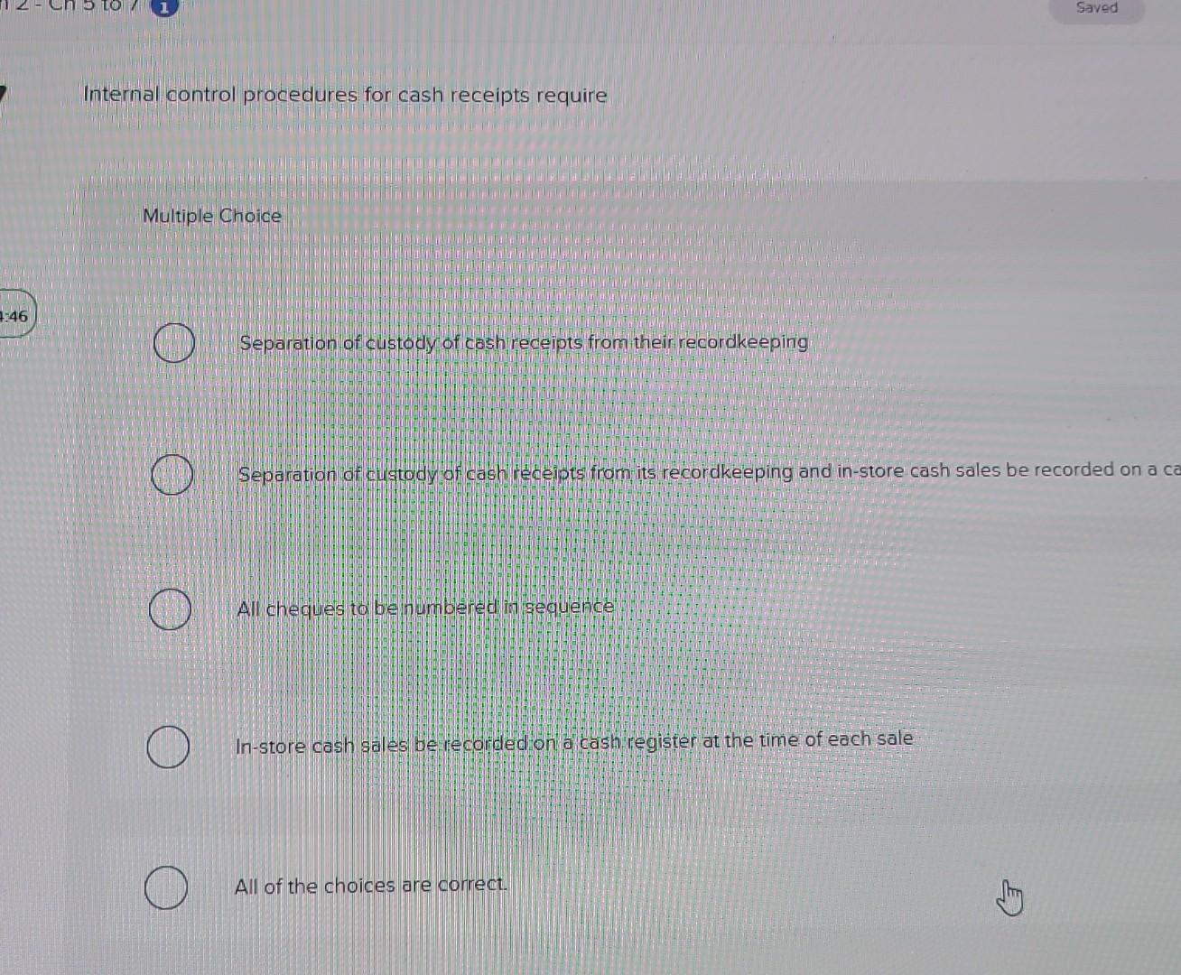 Solved Internal control procedures for cash receipts require