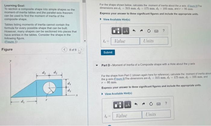 Solved Learning Goal For The Shape Shown Below Calculate 