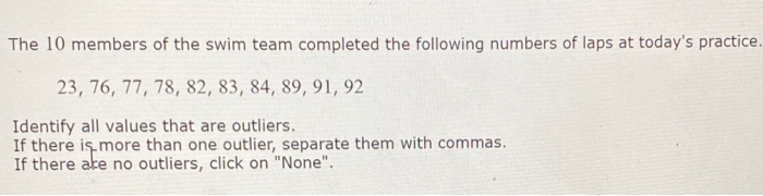 Solved The 10 members of the swim team completed the | Chegg.com
