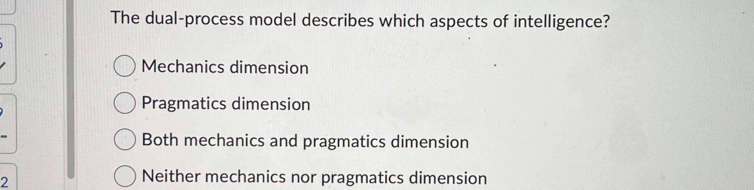 Solved The dual-process model describes which aspects of | Chegg.com