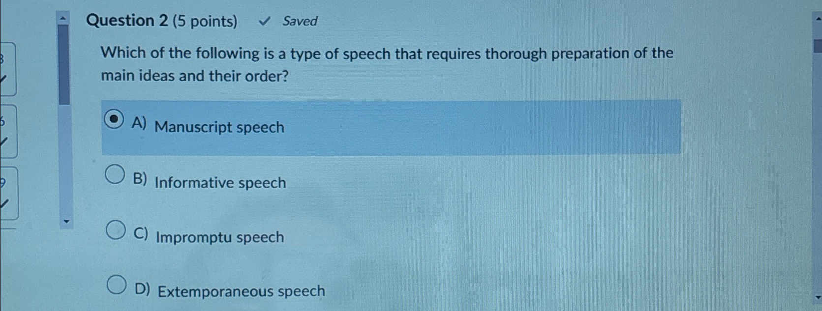 Solved Question 2 (5 ﻿points) ﻿SavedWhich of the following | Chegg.com