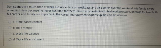 Solved Dan spends too much time at work. He works late on | Chegg.com