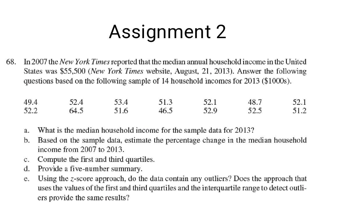 Solved Assignment 2 In 2007 the New York Times reported that | Chegg.com