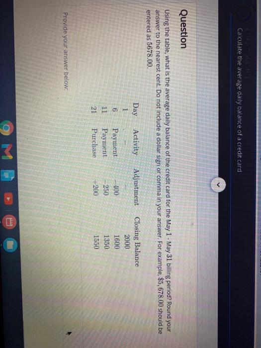 average daily balance definition credit card