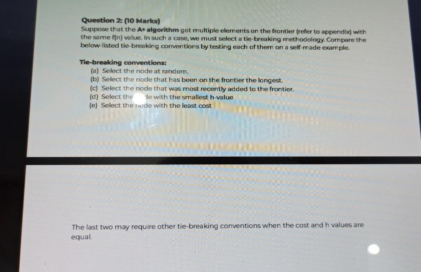 Question 2 (10 Marks) Suppose that the A# algorithm | Chegg.com