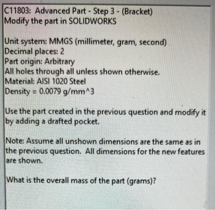 Solved C11803: Advanced Part - Step 3 - (Bracket) Modify the | Chegg.com
