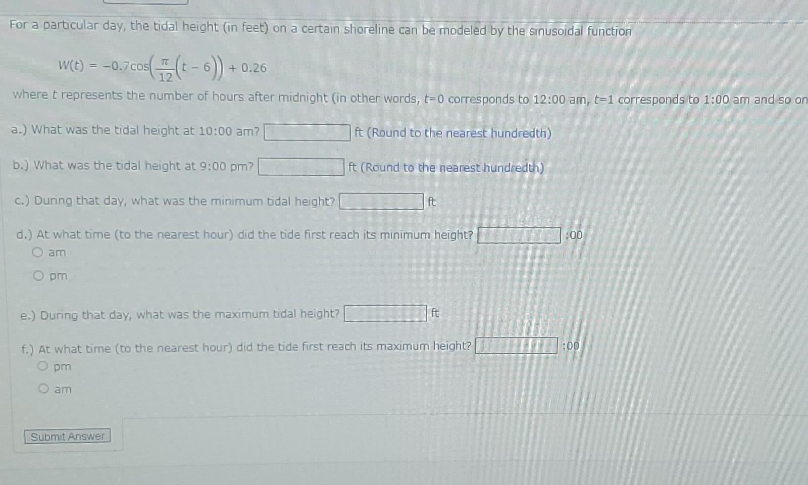 solved-for-a-particular-day-the-tidal-height-in-feet-on-a-chegg