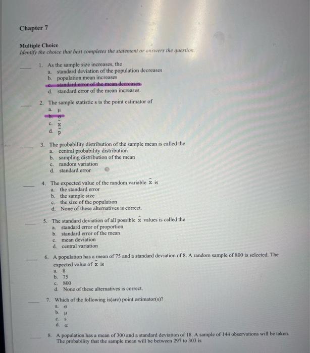 Solved Multiple Choice Identify the choice that best | Chegg.com