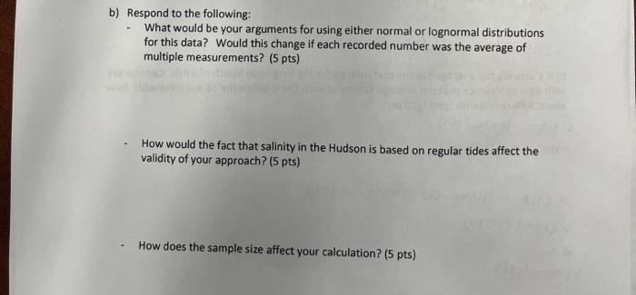 Solved The following two problems concern salinity in the | Chegg.com