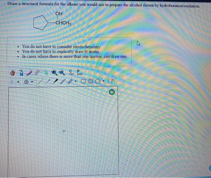 solved-draw-a-structural-formula-for-the-alkene-you-would-chegg