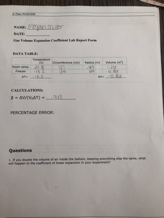 coefficient of cubical expansion of air