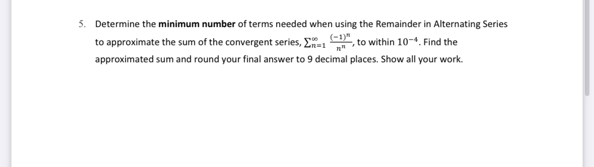 Solved Determine the minimum number of terms needed when | Chegg.com
